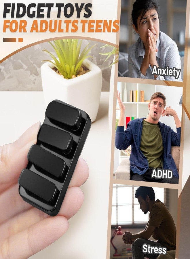 Chilvil Metal Fidget Clicker Slider Magnetic Toys for Adults, Figette Keyboard Silent Desk Office Small EDC, Quiet ADHD Anxiety and Stress Relief Pain Stim Items, Cool Figits Gadgets Stuff Gift for Teens Mens - Image 5